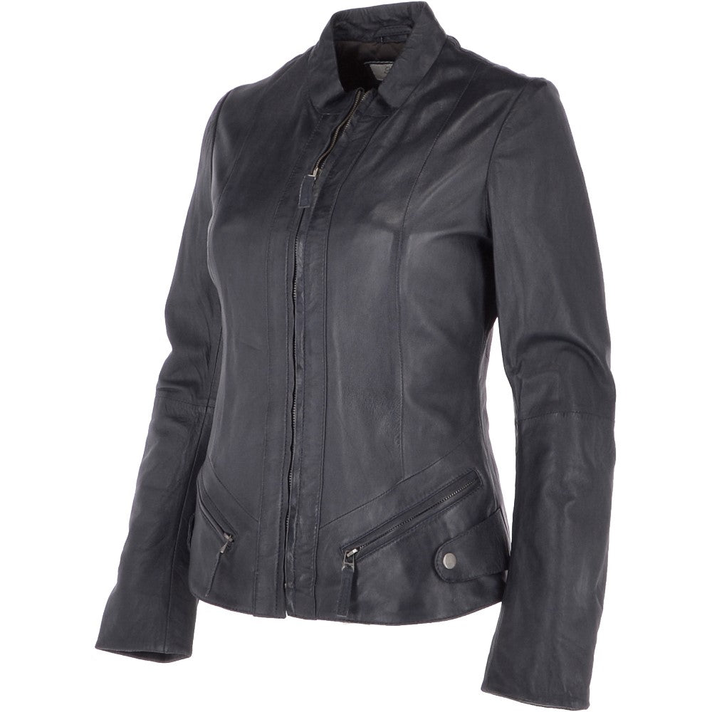 Leather Jacket Navy/nap: NIBI 2