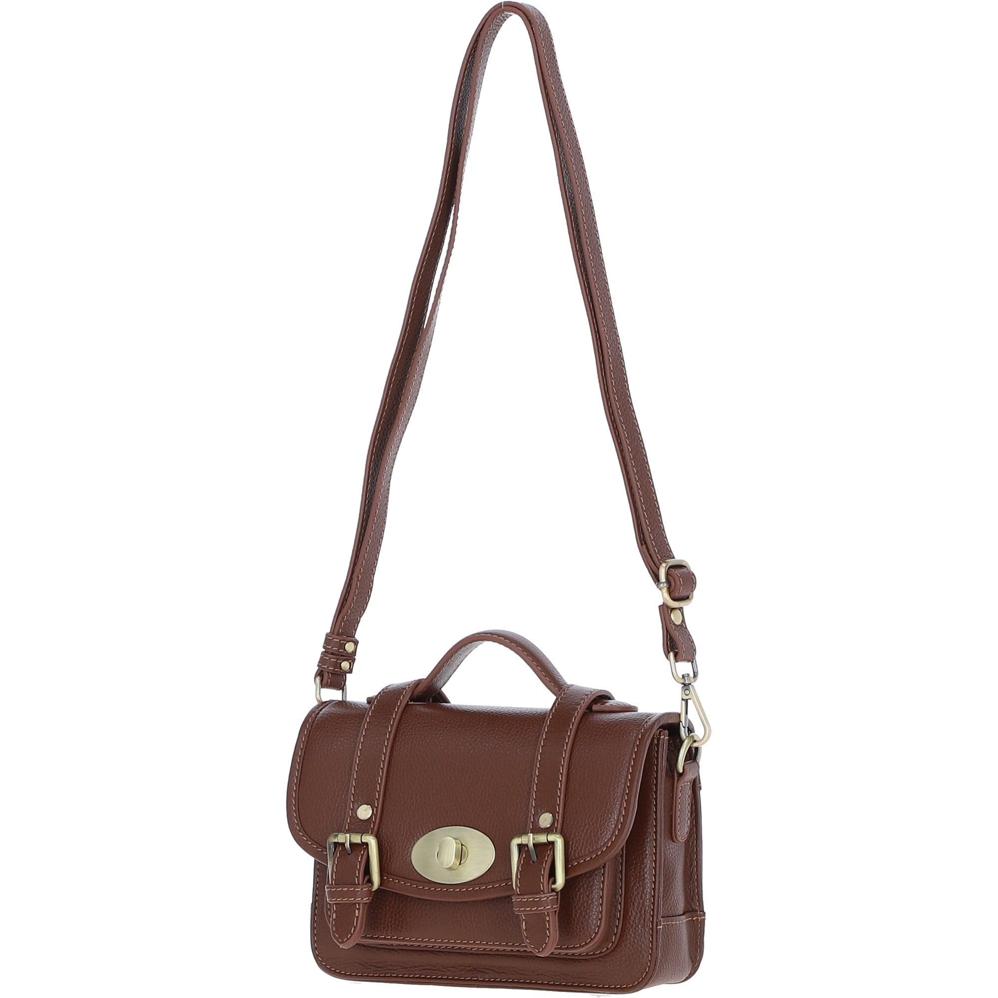 Ashwood Leather Elegance Crossbody Bag Tan: M-88