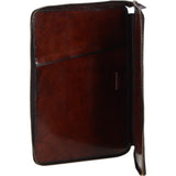Premium Leather zip up Document Holder Chestnut: LF-173