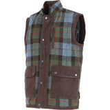 Ashwood Leather x Harris Tweed Men's Gilet Brown/Mcload: TW-901-01-BM