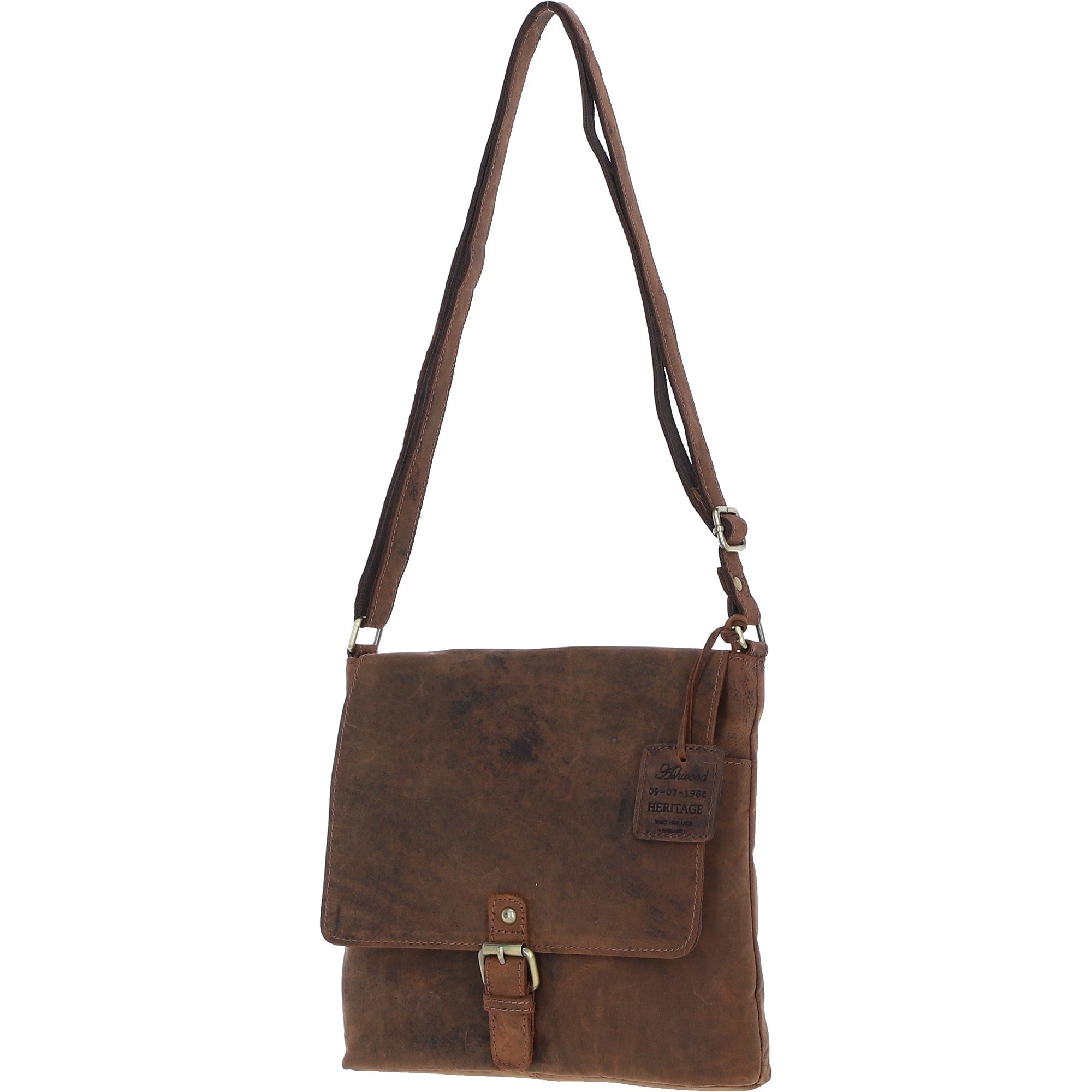 Vintage Elegance Leather Handbag Mud/brown: Malvern