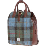 Ashwood Leather & Harris Tweed® Cloth Multi-Pocket Backpack Tan/Mcload: TW-66-02-TM