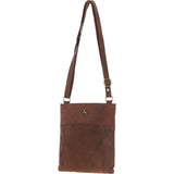 Esquire Vintage Leather Crossbody Bag Mud/brown: ELA 1494