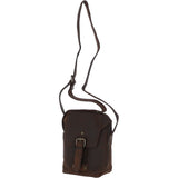 Small Vintage Leather Messenger Bag Brown: Miro