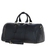 Classic Leather Weekend Bag Black: Q-46