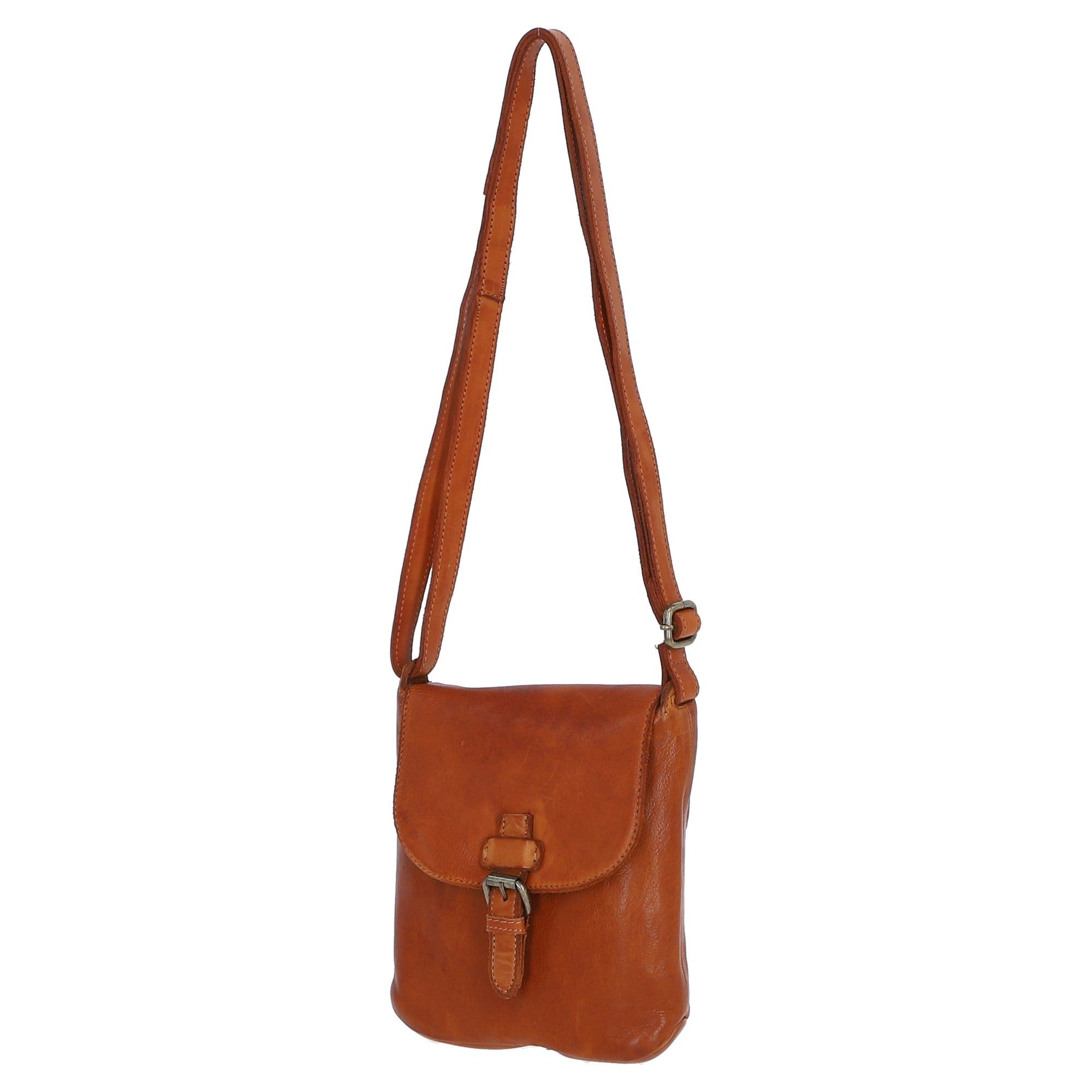 Luxury Small Leather Flight Bag Tan: D-90