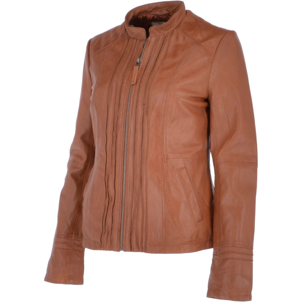 Leather Jacket Tan/nap: AWL-710