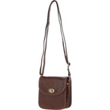 Ashwood Small Leather Crossbody Bag Brown: V-80