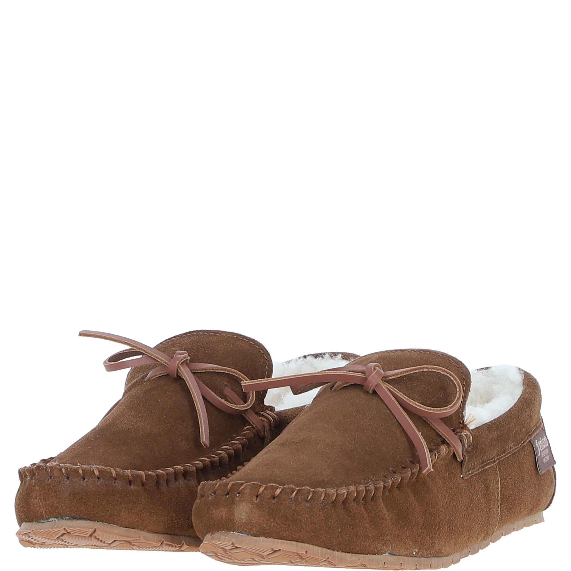 Fenland Classic Mens Suede Sheepskin Maverick Slippers Chestnut