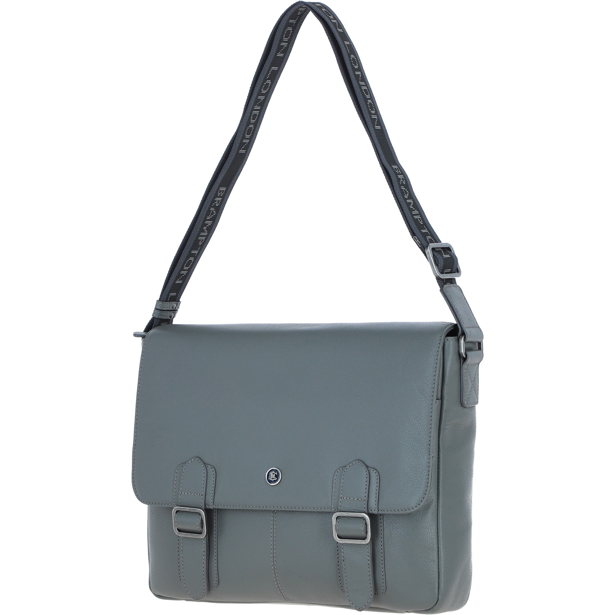 Brampton Leather Men's Emissary Messenger Bag Grey: 64403
