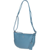 Elegant Leather Crossbody Bag Avio Blue: Galway