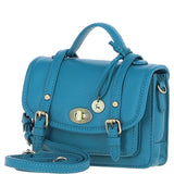 Stylish Ashwood Leather Small Satchel Bag Turquise: Y-61