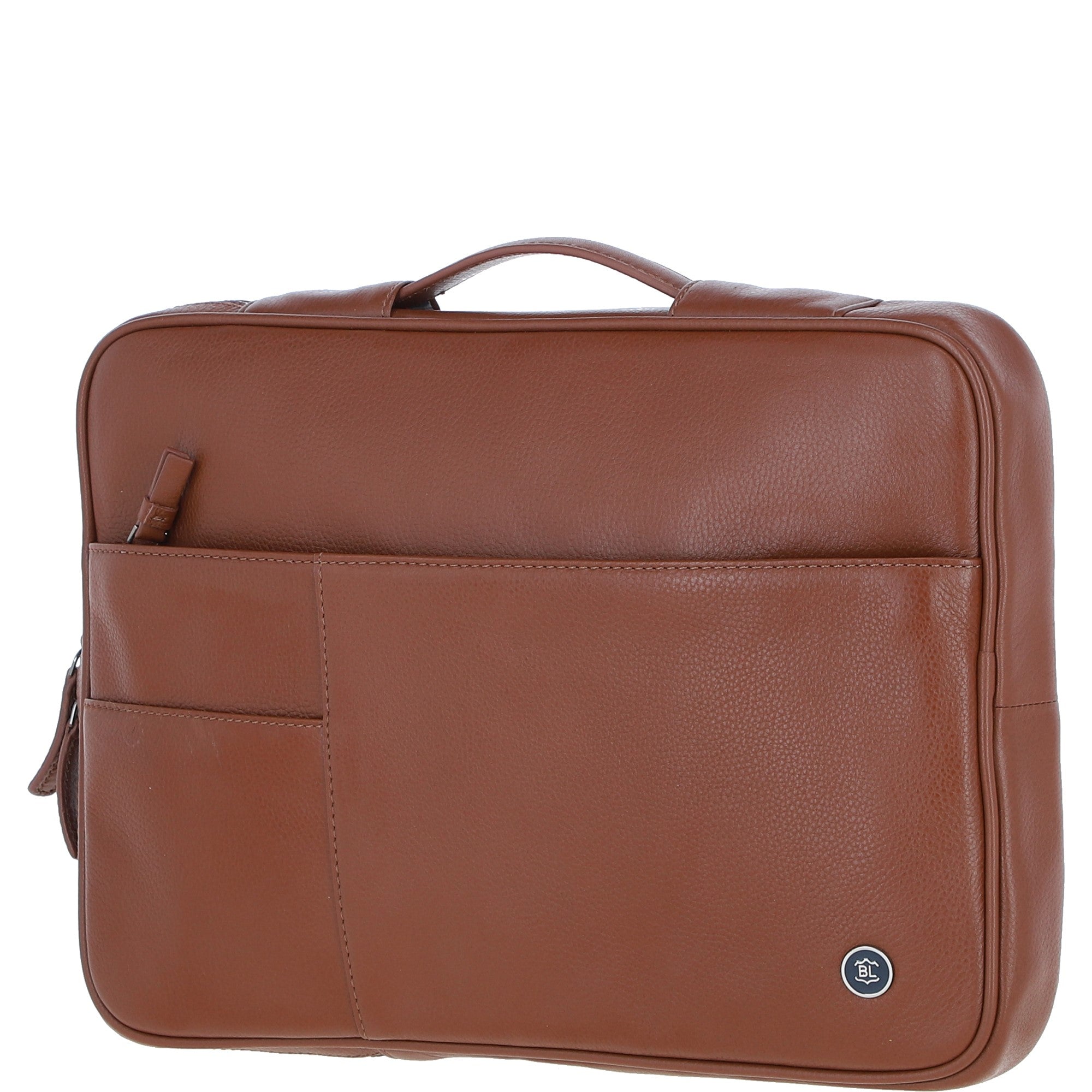 Leather Organizer with Laptop Compartment Tan: 64546