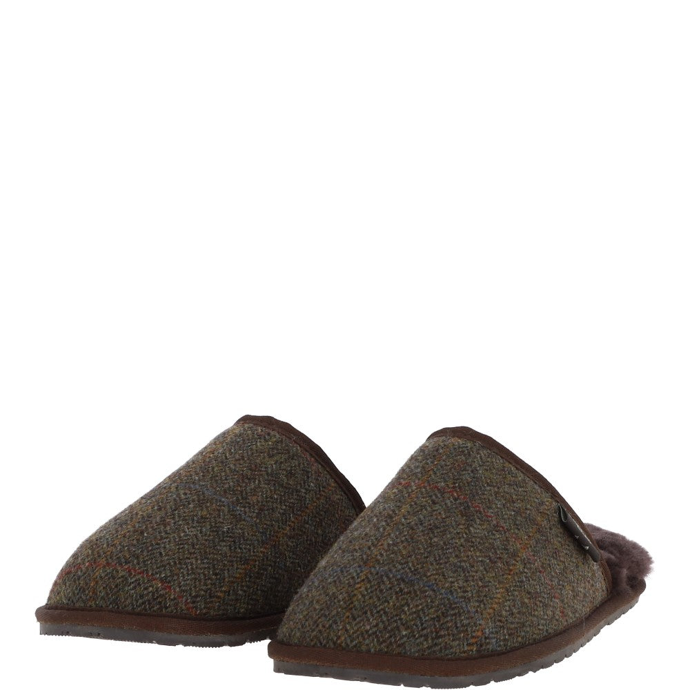 Fenland Classic Mens Slippers Tweed: Duke