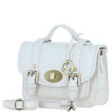 Stylish Ashwood Leather Medium Satchel Bag White: Y-62
