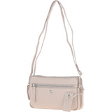 Ashwood Leather Crossbody X Shoulder Bag Mushroom: Sterling