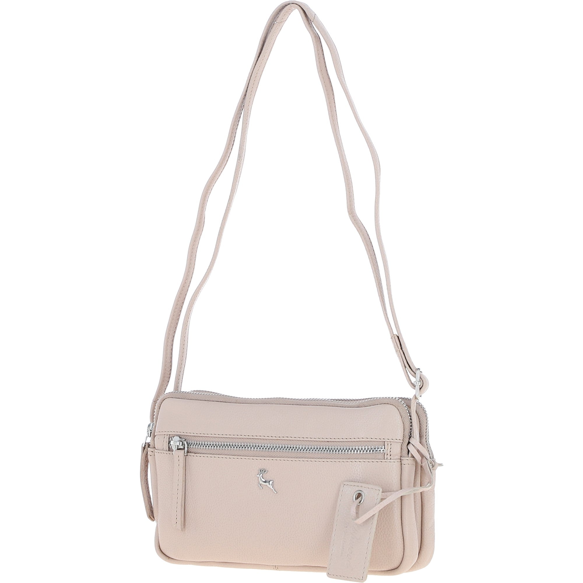 Ashwood Leather Crossbody X Shoulder Bag Mushroom: Sterling