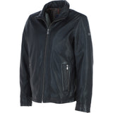 Trapper Mens Leather Jacket Dk Black 27: no1