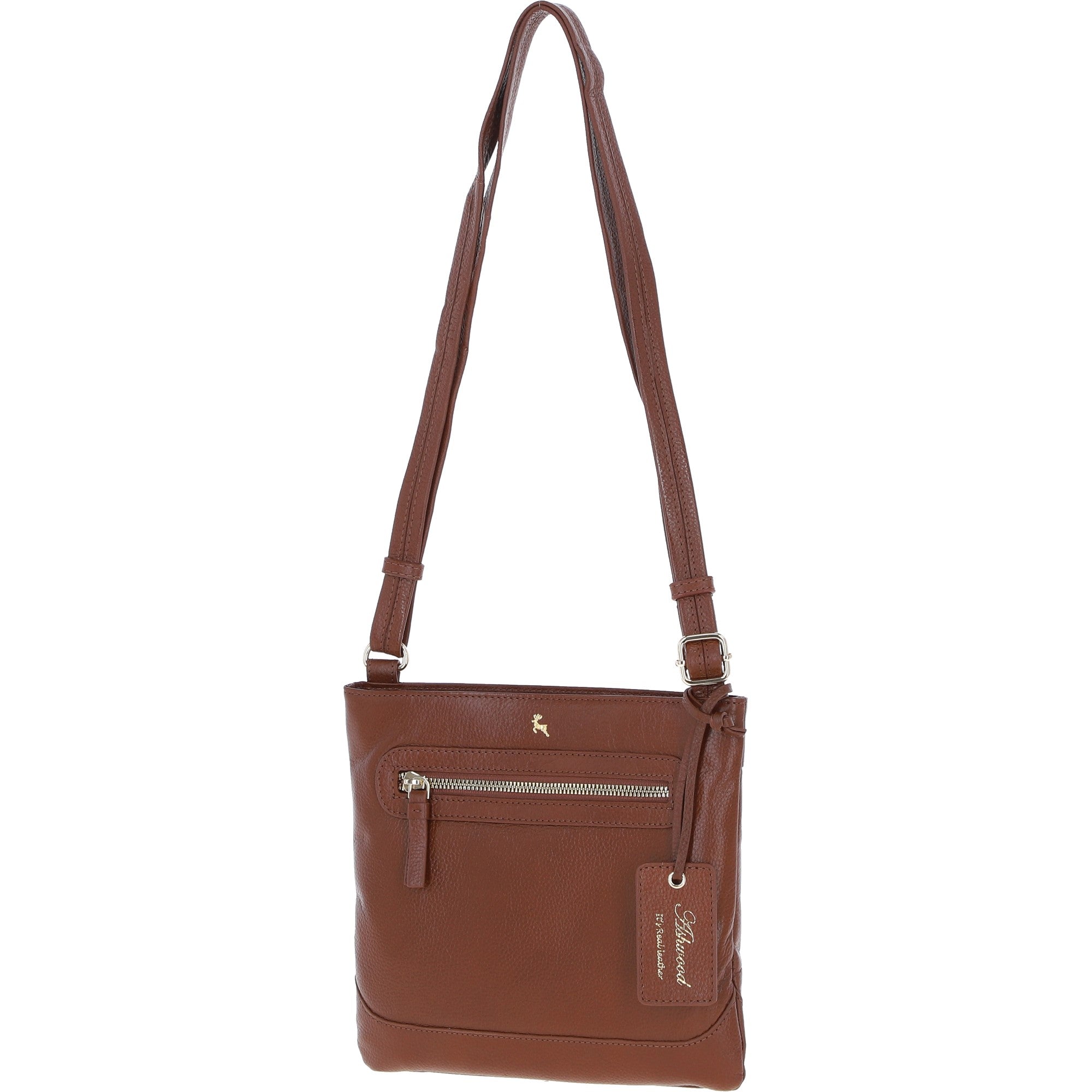 Ashwood Leather Smart Crossbody Bag 2 Tone Tan: 64638/cb-9