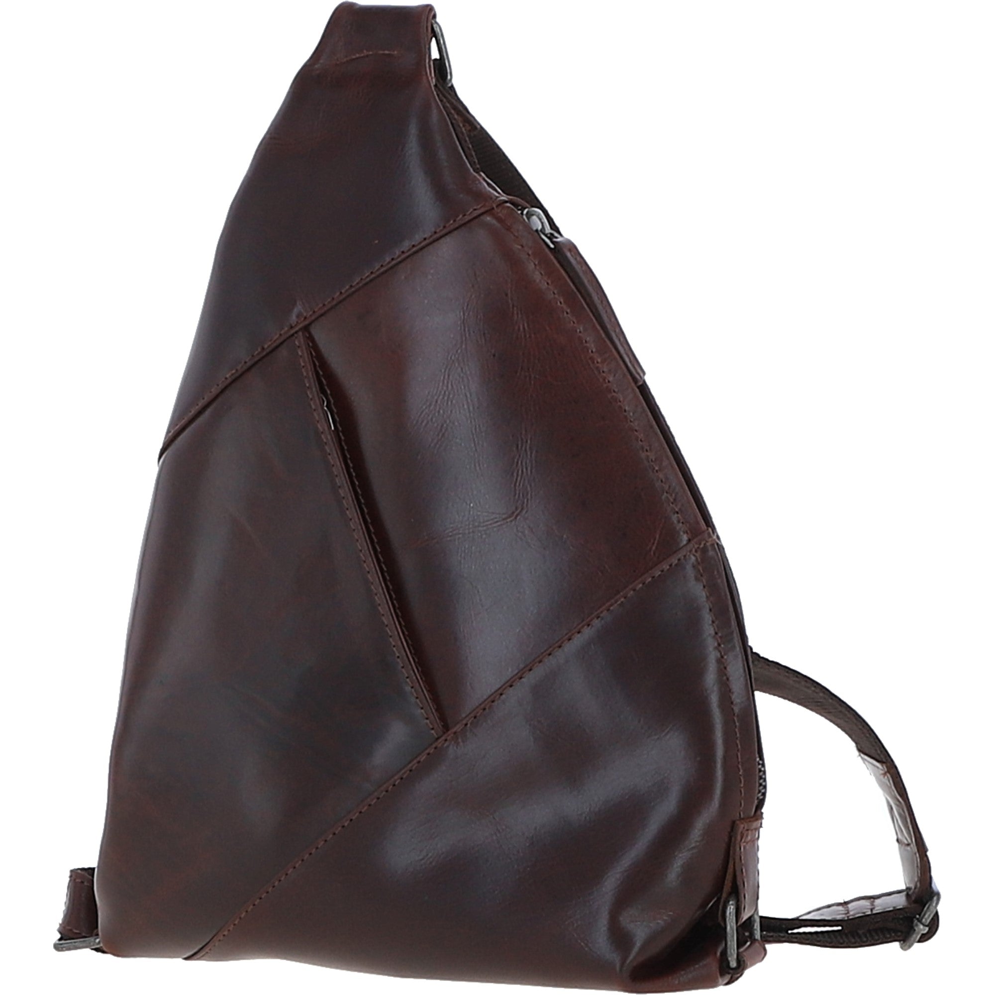 Ashwood Leather Spacious Unisex Sling Bag Brandy: P-67