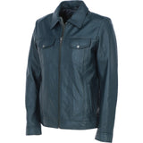 Ashwood Leather Bomber Jacket Navy: 1896