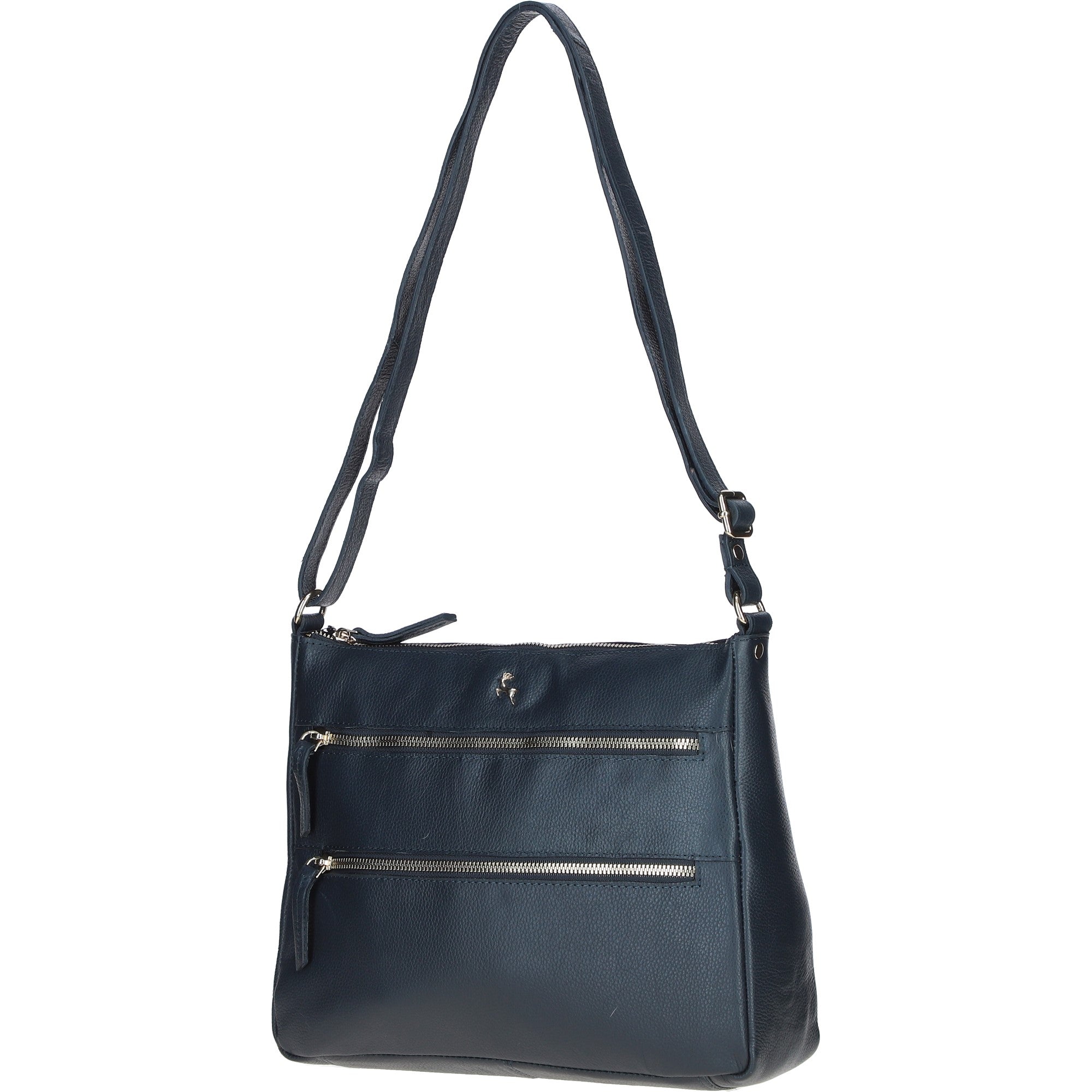 Ashwood Ladies Leather Shoulder Bag Navy: AJ3