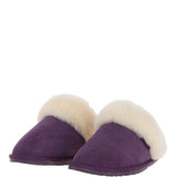 Women's Classic  Suede Sheepskin Slippers Purple: FEN-LADIES SLIPPERS