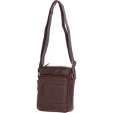 Ashwood Leather Men's Zip Crossbody Bag Chestnut: S-62