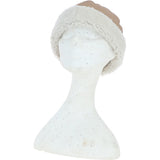 Ladies Luxury Leather And Sheepskin Hat Cream: KB-496