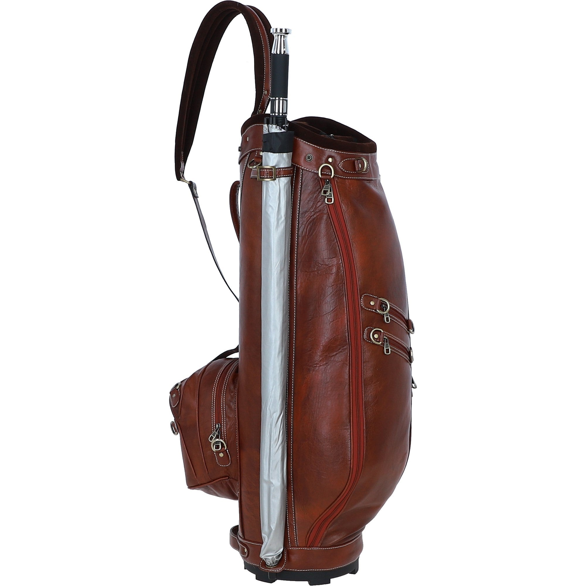 Ashwood Leather Golf Bag in Brown/hide : LF-168