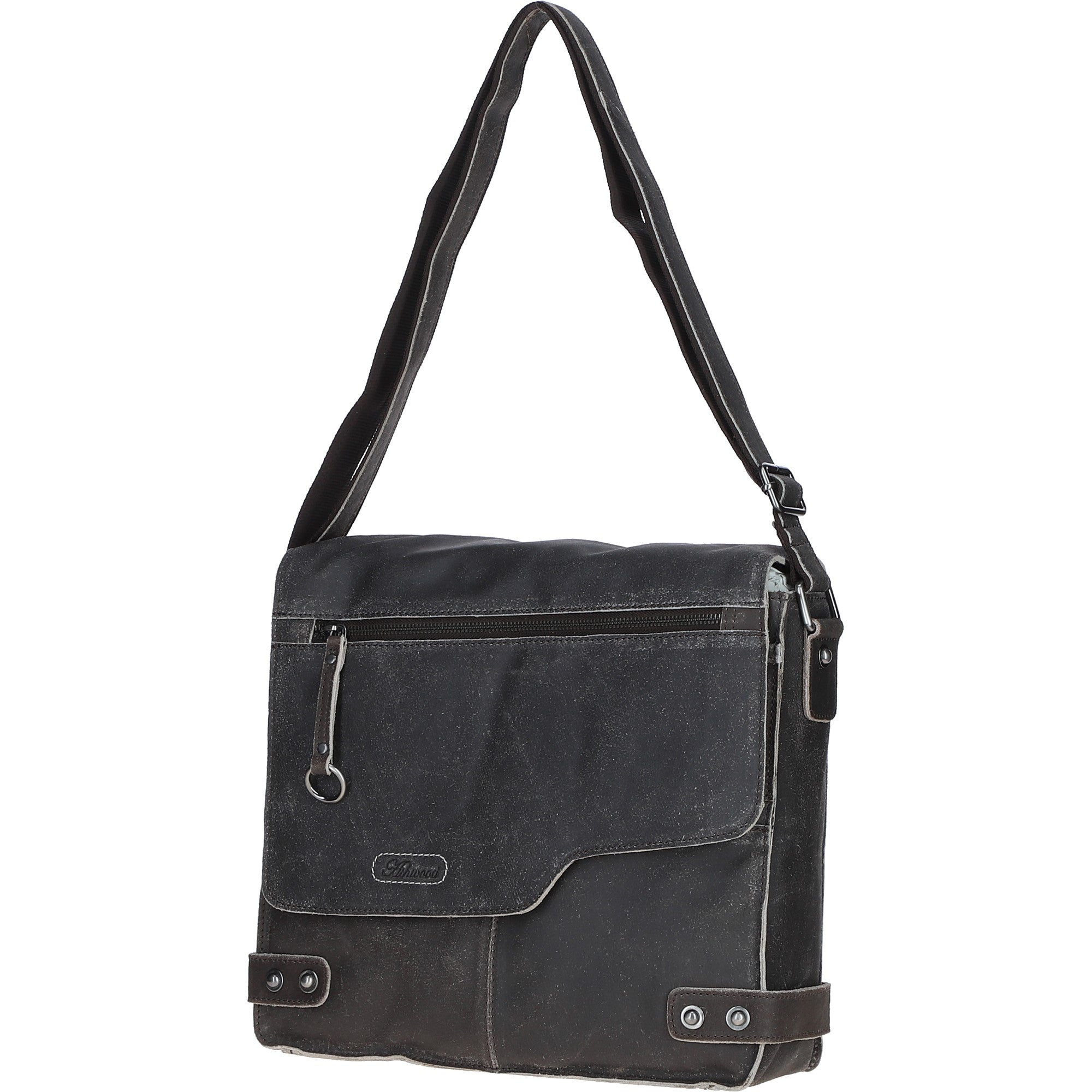 Men's Leather Messenger Bag Brown : 8353