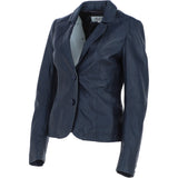 Ashwood Leather Women's Two Button Raw-Edge Blazer Navy: AWL-RE Blazer