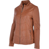 Leather Jacket Cognac/ddy: AWL-738