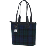 Ashwood Leather & Harris Tweed® Cloth Genuine Leather Shoulder Bag Black/Watch: TW-23-03-BW