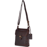 Vintage Small Leather Travel Shoulder Bag Brandy – G24