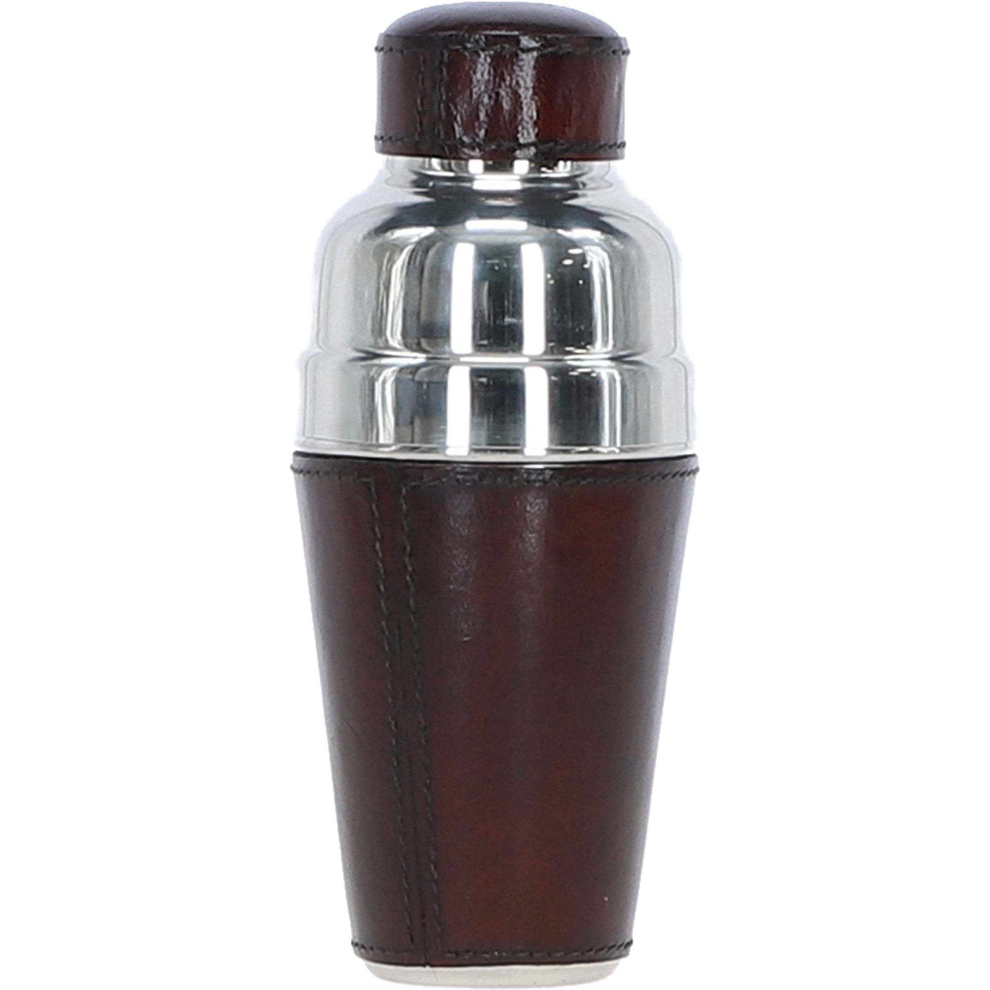 Ashwood Leather-Wrapped Stainless Steel French Cocktail Shaker Chestnut: LF-188