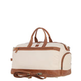 Fenland Canvas & Leather Holdall Tan/cream: FEN-757
