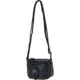 Ashwood Leather Smart Women's Buckle Crossbody Bag Black: S-31