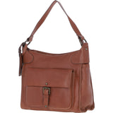 Vintage-Inspired Tan Leather Shoulder Bag: 52752