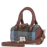 Ashwood Leather & Harris Tweed® Cloth X-Small Barrel Bag Tan/Mcload: TW-60-02-TM