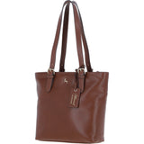 Elegant Shoulder Bag with Adjustable Straps 2 Tone Tan: 64562