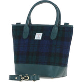 Ashwood Leather & Harris Tweed® Cloth Large Grab Bag Green/Watch: TW-64-18-GW