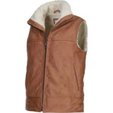 Ashwood Men's Leather Waistcoat Tan: SIGMA