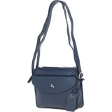 Ashwood Leather Ladies Crossbody Bag Navy: Glasgow