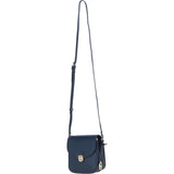Ashwood Elegant Leather Crossbody Bag with Twist Lock Navy: Y-52