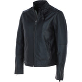 Ashwood Leather Biker Jacket Black: AWM-Charli