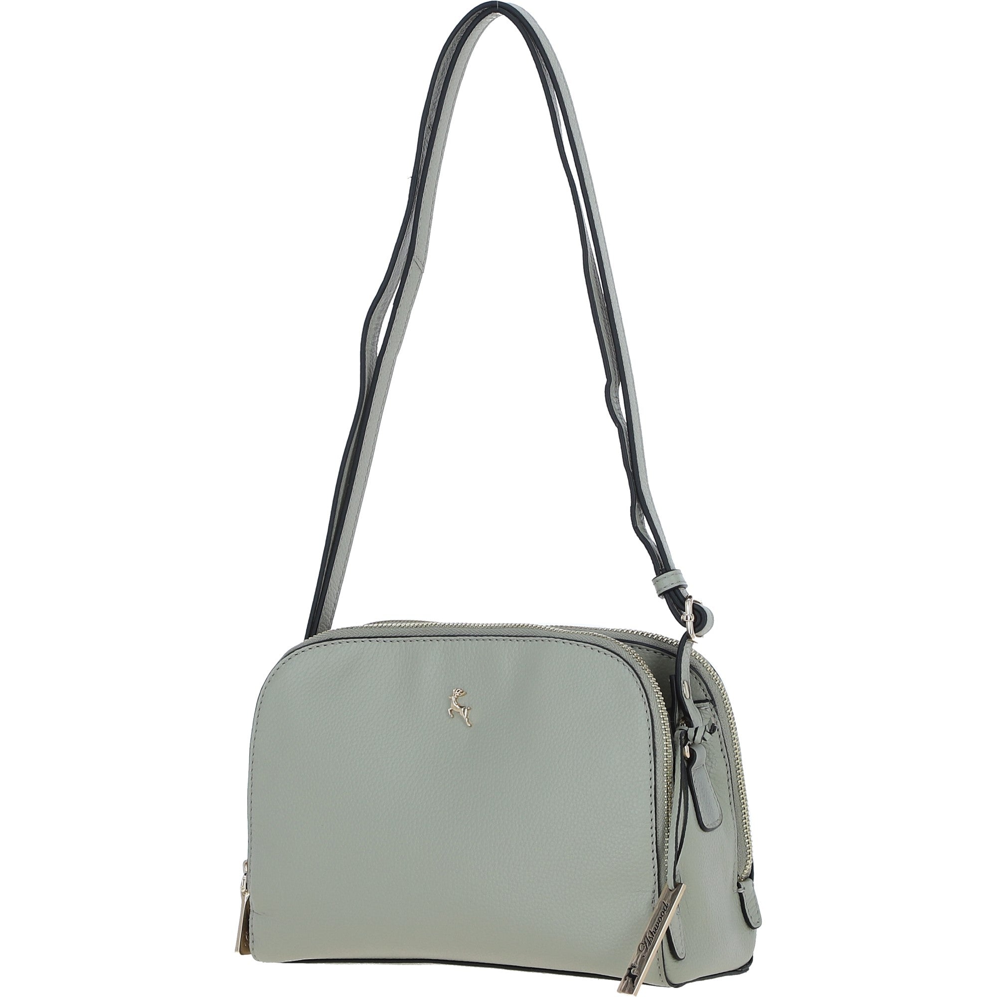 Real Leather Stylish Crossbody Bag Stone: 62340