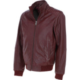 Ashwood Leather Bomber Jacket Burgandy: AWM-784