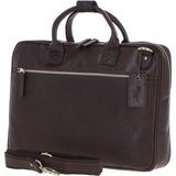 Classic Leather Laptop Bag Brandy: Q-44