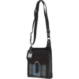 Ashwood Leather & Harris Tweed® Cloth Crossbody Bag Brown/Mcload: TW-24-01-BM